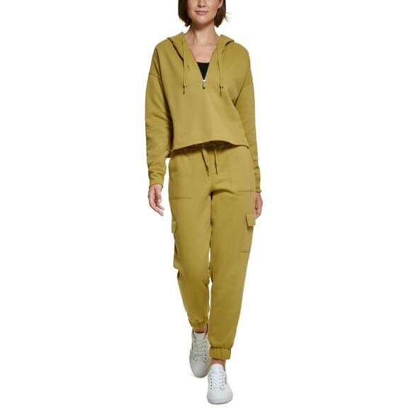 Calvin Klein Tops - Calvin Klein Performance Women Zip High-Low Hoodie Olive Green Size XXL MSRP $60